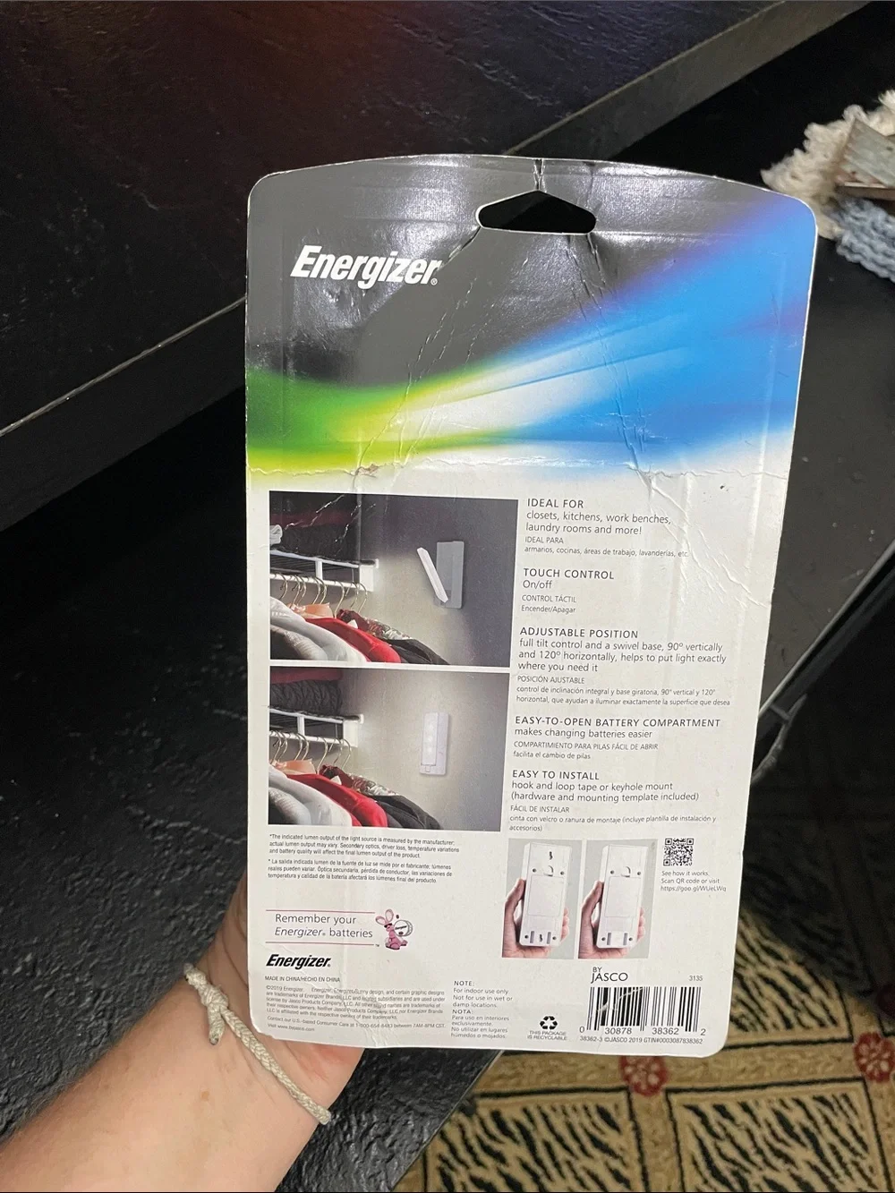 Energizer White LED Swivel Touch-Activated Task Light